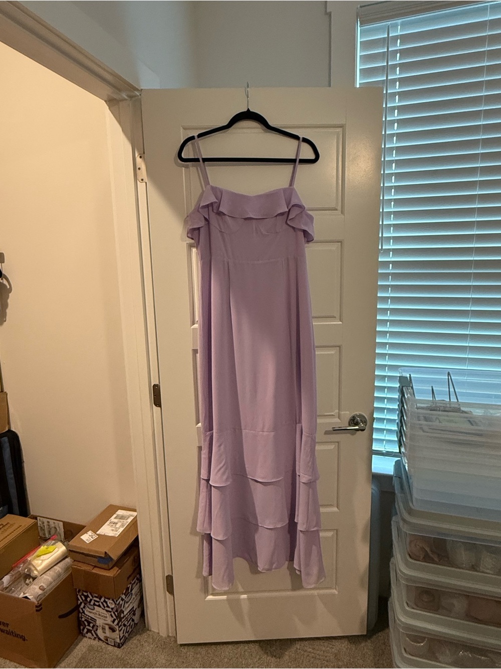 Lulu's Lavender Ruffle Maxi Dress - Picture 4 of 5